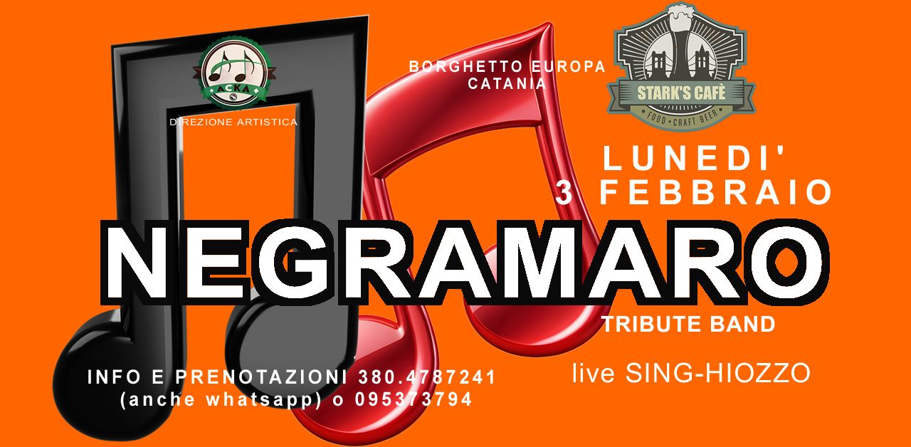 Locandina ngramaro tributo live allo Starks cafe di Catania