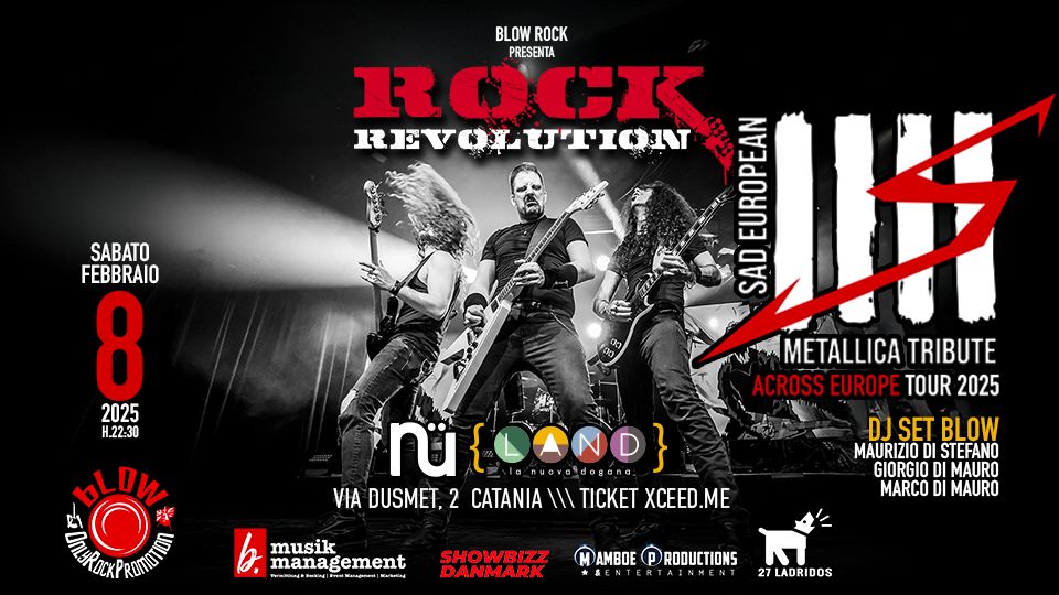 Locandina Rock Revolution- tributo live metallica al nu land di Catania