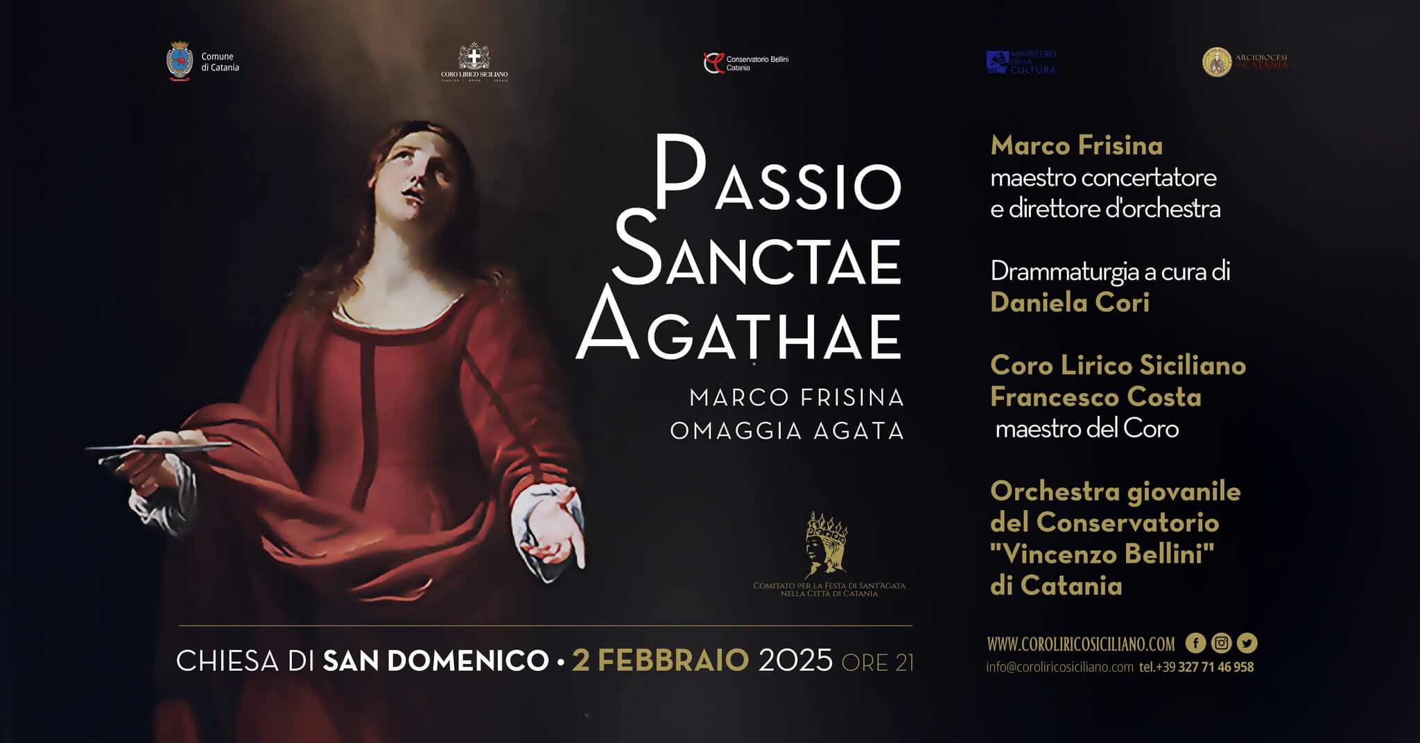 locandina evento Passio Sanctae Agathae, Chiesa san Domenico