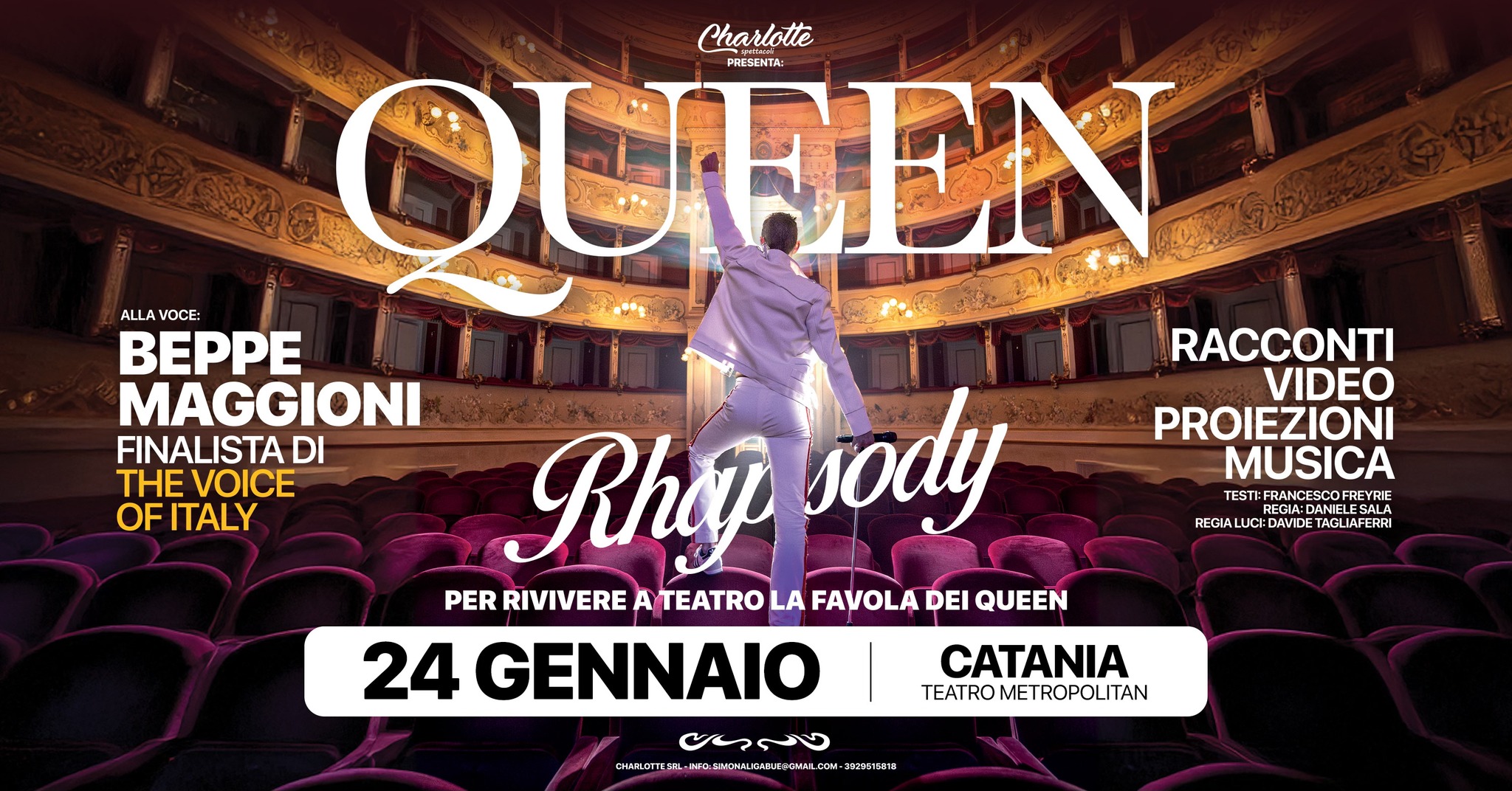 Locandina dello spettacolo Queen Rhapsody al Teatro Metropolitan