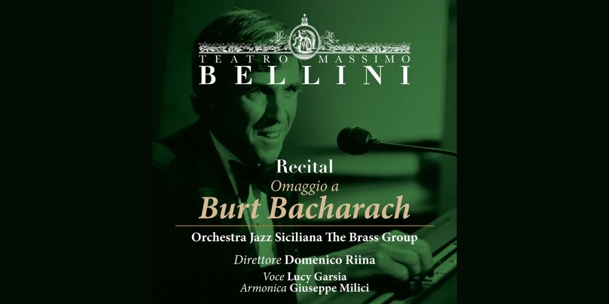 locandina recital omaggio a Burt Bacharach al teatro bellini di catania