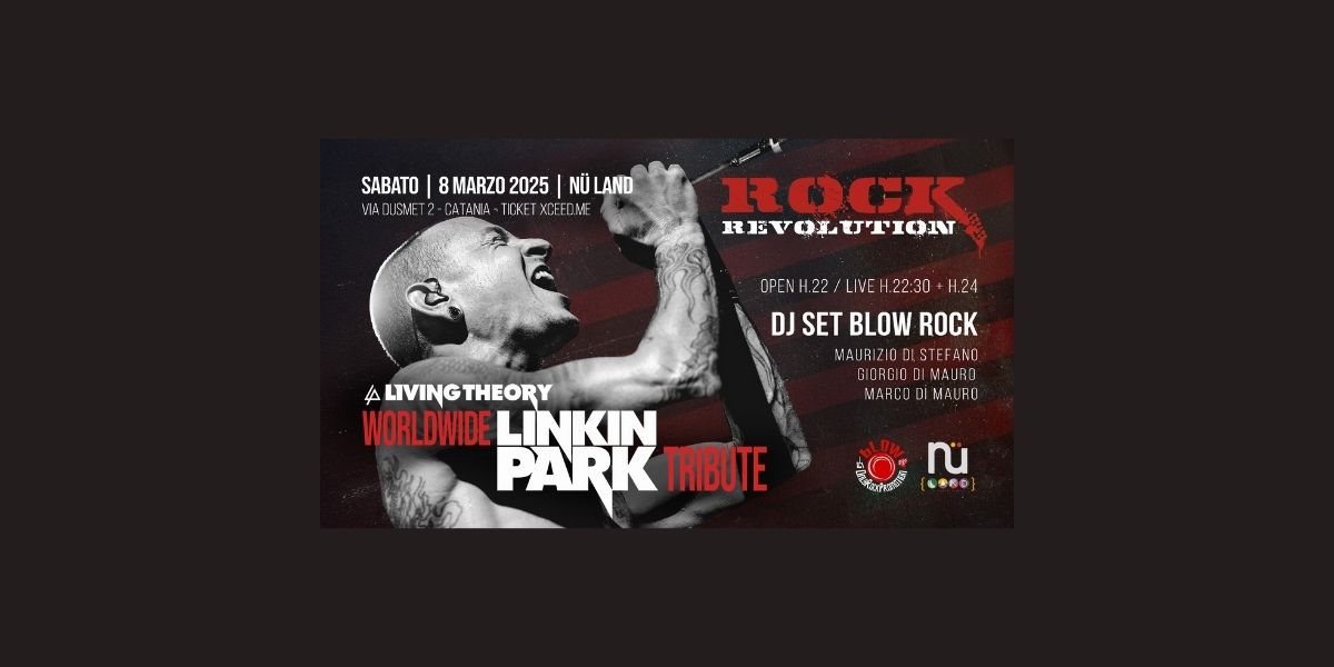 Locandina tributo live linking park al nu land di catania