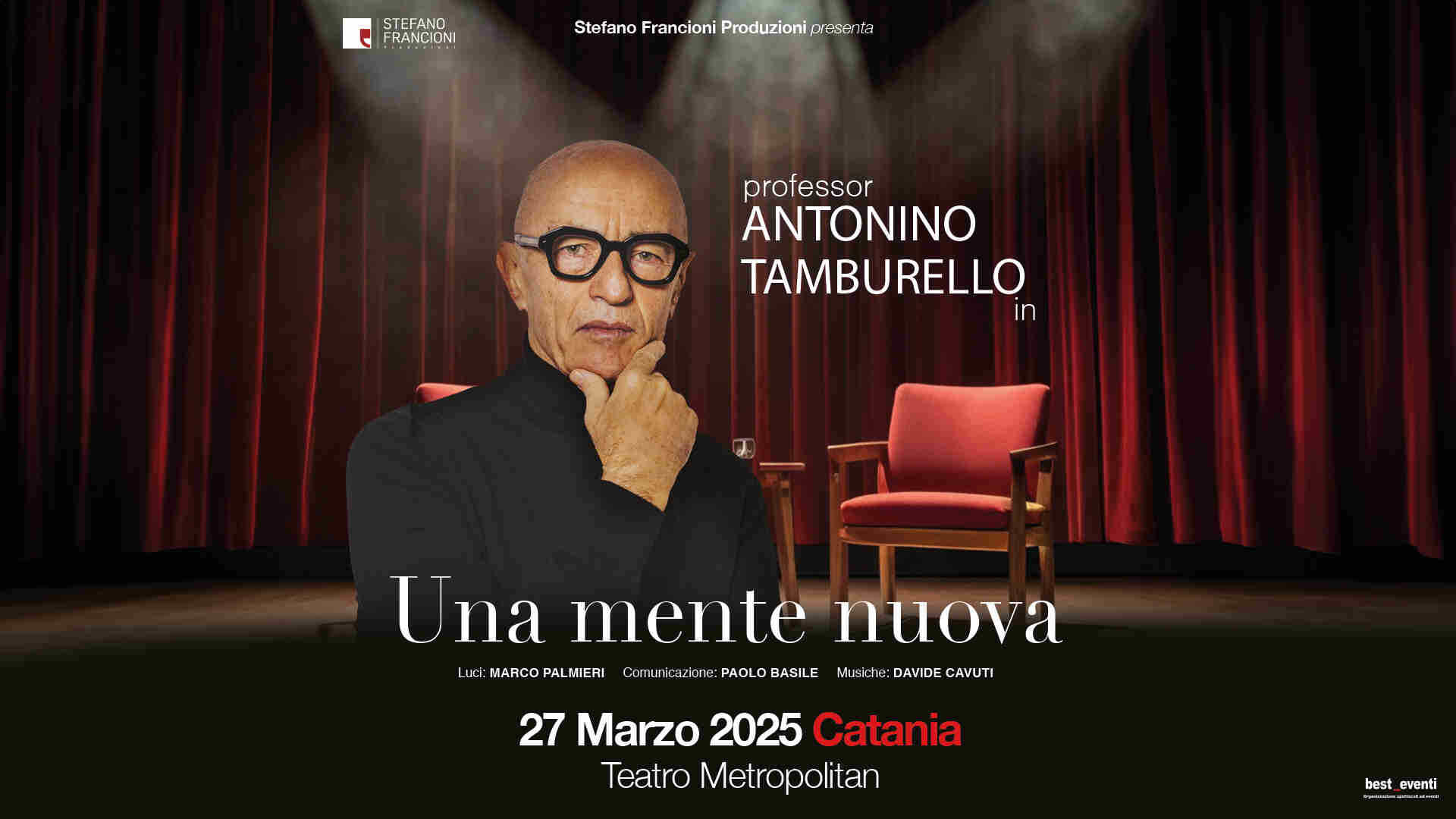 Locandina spettacolo Antonino Tamburello al Teatro Metropolitan di Catania