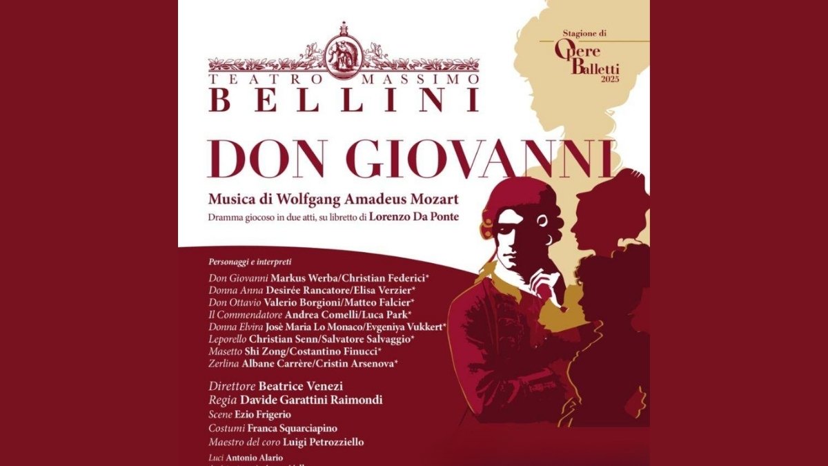"Don Giovanni" di Mozart al Teatro Massimo Bellini