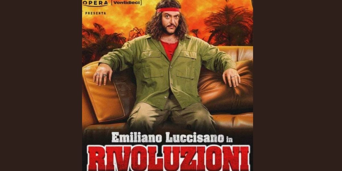 Locandina spettacolo Emiliano Luccisano al teatro ambasciatori di Catania