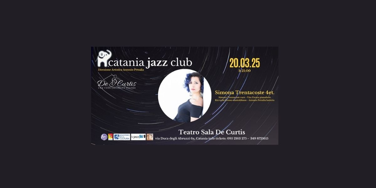 Locandina simona trentacoste quartet live al teatro sala de curtis di Catania