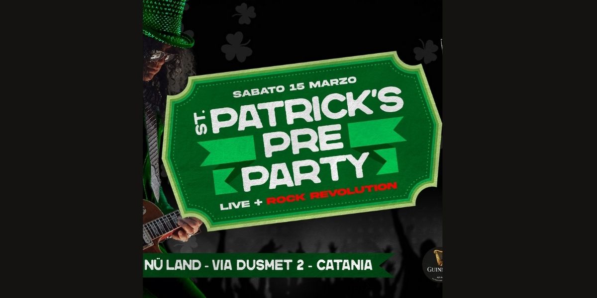 Locandina evento St. Patrick's Day da Nu land Catania