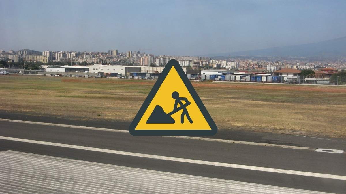 Aeroporto di Catania: chiusura notturna per i lavori