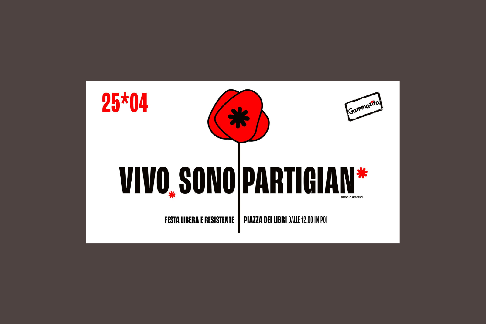 25 aprile in Piazza dei libri locandina
